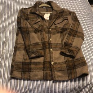 Missguided brown shacket